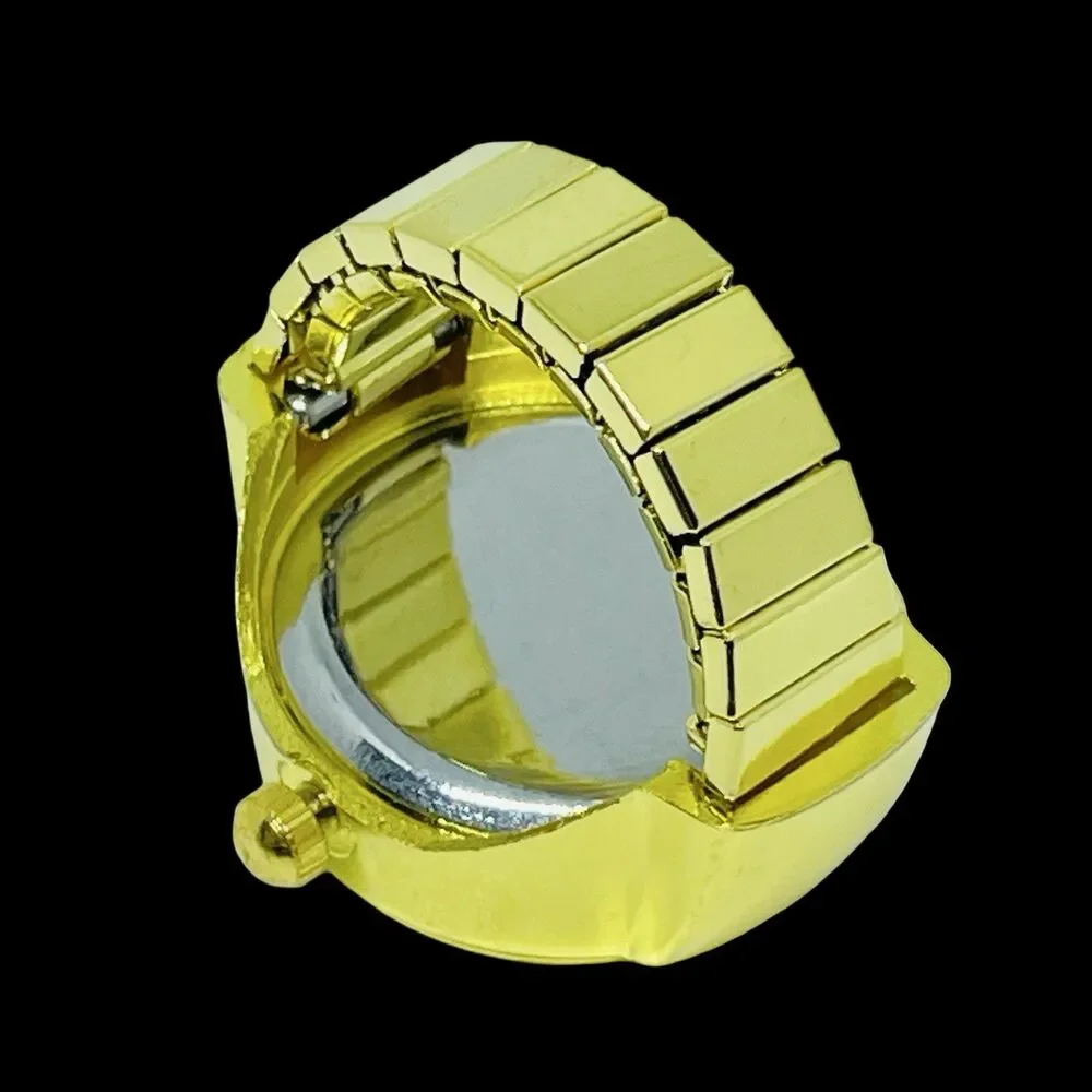 BOZHI Ring Watch Gold Design With Crystals New